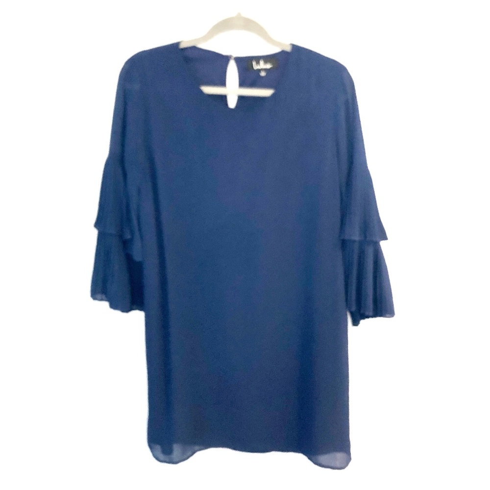 Lulu's Two-Tiered Bell Sleeve Shirt Dress